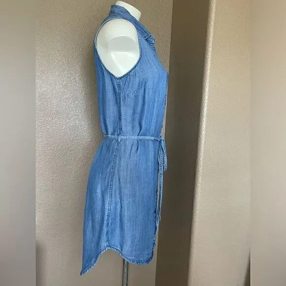 William b lightweight sleeveless blue denim dress size small - Picture 5 of 5